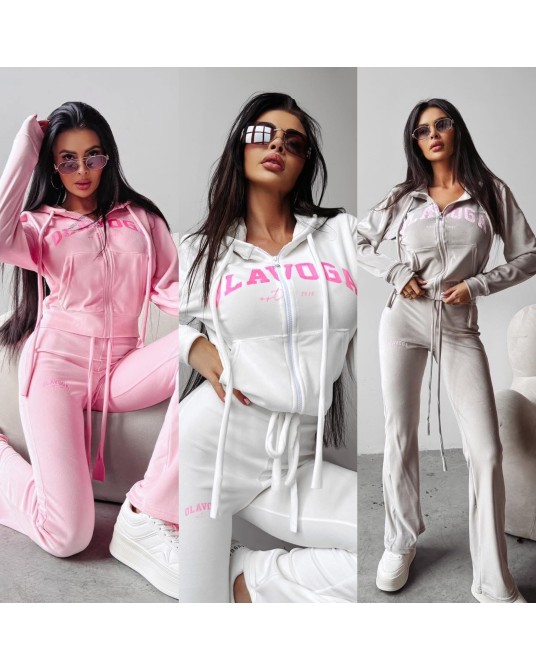 KOMPLET WELUR ▪️różowy