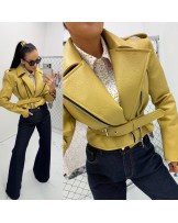 SKÓRZANA RAMONESKA ▪️wiązana LIMONKA