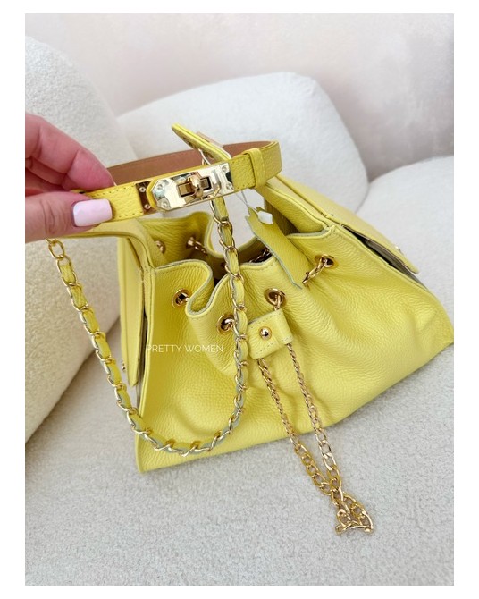 SKÓRZANA TOREBKA CHANELKA ▪️yellow