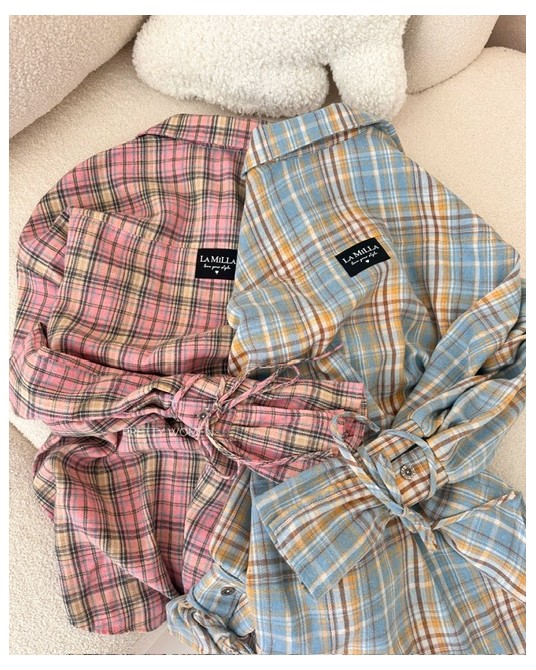 KOSZULA W KRATĘ SPRING ▪️RÓŻOWA