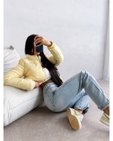 WIOSENNA KURTKA Z HAFTEM ▪️YELLOW