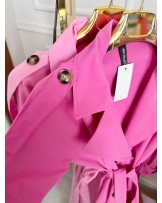 WIOSENNY TRENCZ ▪️RÓŻOWY