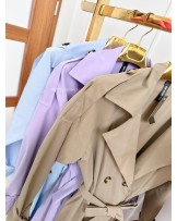 WIOSENNY TRENCZ ▪️RÓŻOWY