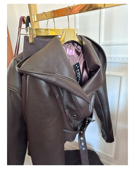 KURTKA LUXURY ▪️z kapturem LIMITED CZEKOLADA