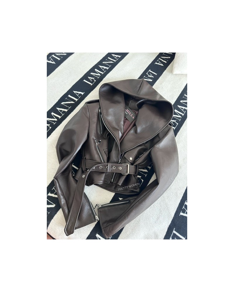 KURTKA LUXURY ▪️z kapturem LIMITED CZEKOLADA