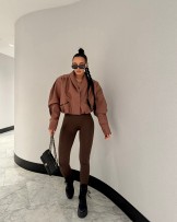 SKÓRZANA KURTKA TESSA ▪️brązowa