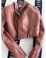 SKÓRZANA KURTKA TESSA ▪️brązowa