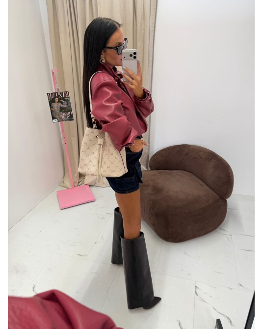 STYLOWA KURTKA SZMINKA  SKÓRZANA ▪️