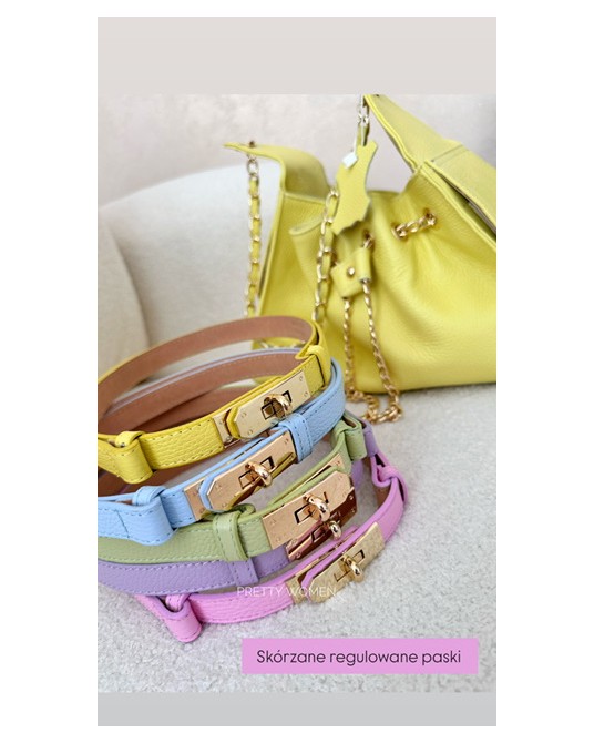 SKÓRZANA TOREBKA CHANELKA ▪️yellow