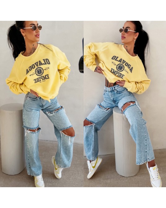 ŻÓŁTA BLUZA NADRUK