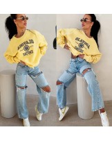 ŻÓŁTA BLUZA NADRUK