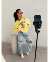 ŻÓŁTA BLUZA NADRUK