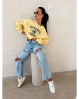 ŻÓŁTA BLUZA NADRUK