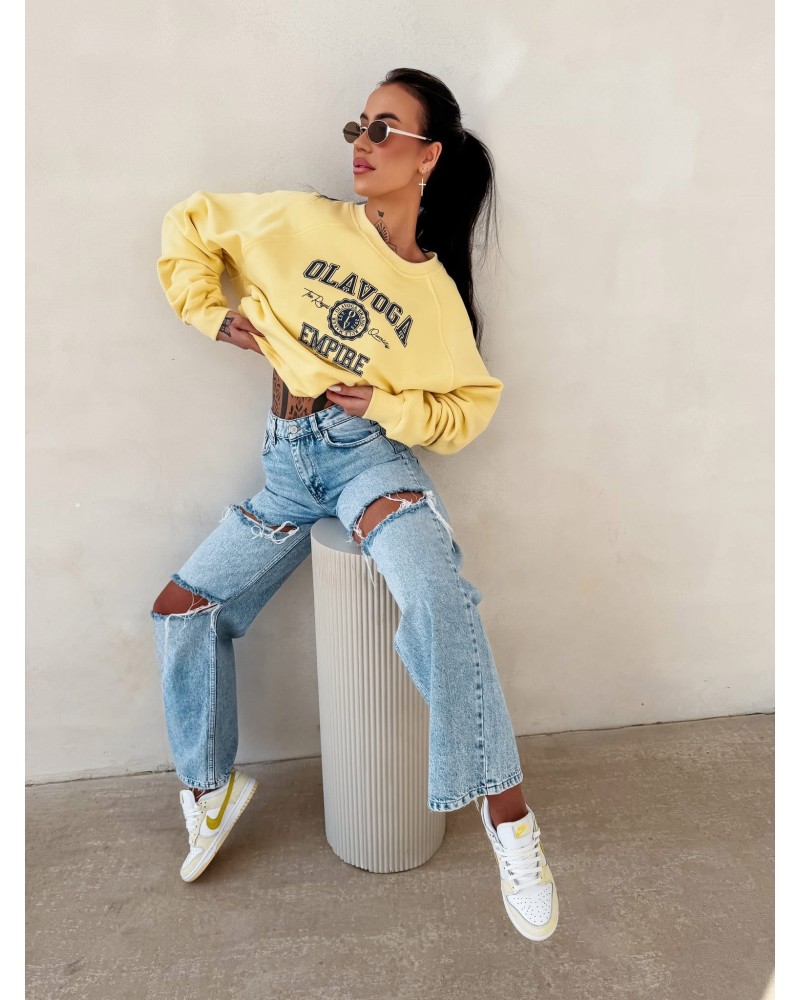 ŻÓŁTA BLUZA NADRUK