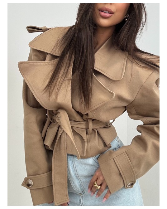 KRÓTKI TRENCZ ISABELL ▪️latte