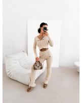 Dzianinowy komplet MALES ▪️beżowy