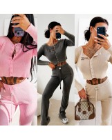 Dzianinowy komplet MALES ▪️różowy