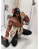 STYLOWA KURTKA BRĄZ SKÓRZANA ▪️