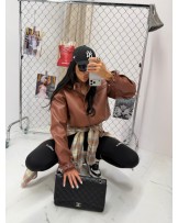 STYLOWA KURTKA BRĄZ SKÓRZANA ▪️