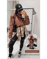 STYLOWA KURTKA BRĄZ SKÓRZANA ▪️