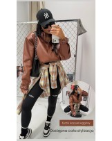 STYLOWA KURTKA BRĄZ SKÓRZANA ▪️