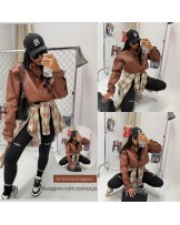 STYLOWA KURTKA BRĄZ SKÓRZANA ▪️