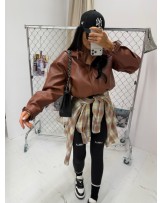 STYLOWA KURTKA BRĄZ SKÓRZANA ▪️