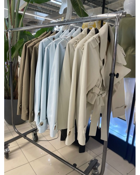 KRÓTKI TRENCZ ISABELL ▪️błękitny