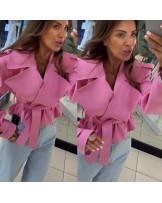 KRÓTKI TRENCZ ISABELL ▪️różowy