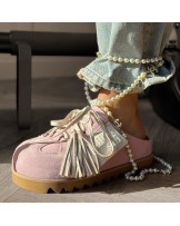 SKÓRZANE KLAPKI PREMIUM RÓŻOWE ▪️