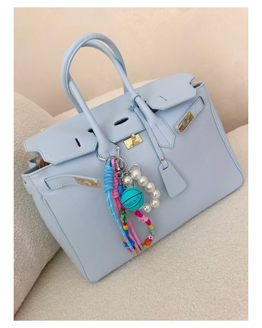 TOREBKA   ▪️kuferek SKÓRA PREMIUM BAG Błękitna