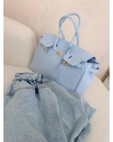 TOREBKA   ▪️kuferek SKÓRA PREMIUM BAG Błękitna