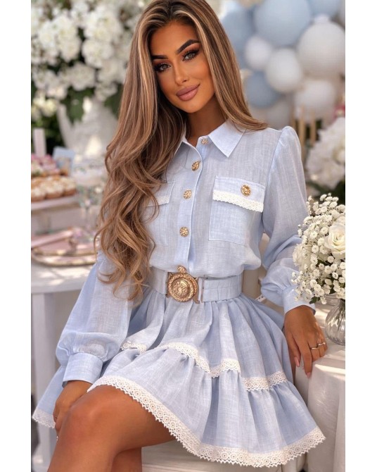 SUKIENKA SHIRA BŁĘKITNA ▪️koronka