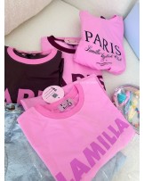 KOSZULKA RÓŻOWA PARIS z różem  ▪️