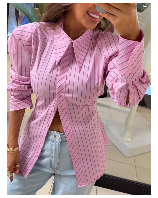 STYLOWA KOSZULA z wiązaniem ▪️Różowa