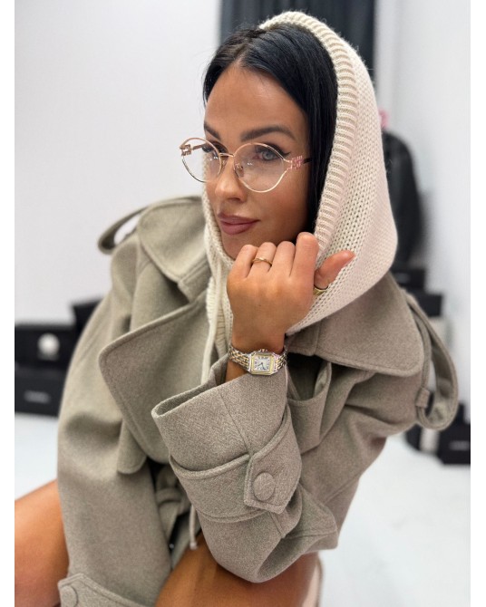 STYLOWY WEŁNIANY PŁASZCZ ▪️beżowy