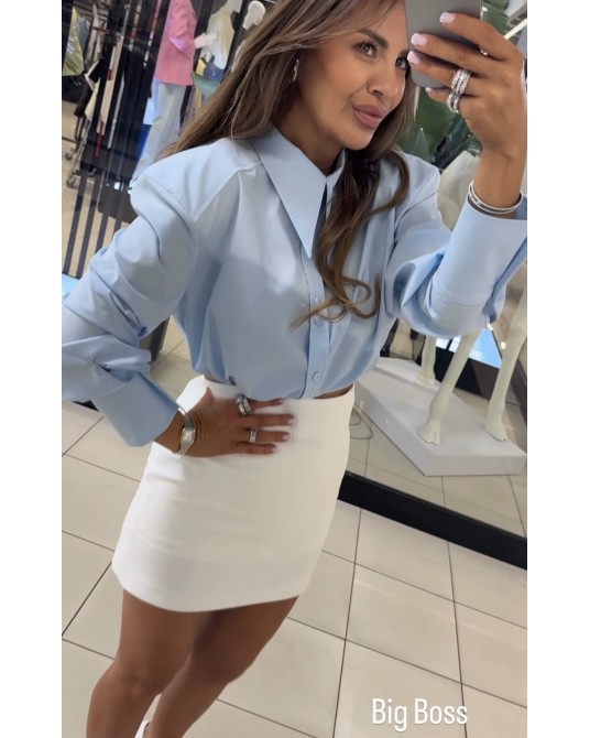 STYLOWA KOSZULA z wiązaniem ▪️Błękitna