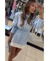 STYLOWA KOSZULA z wiązaniem ▪️Błękitna