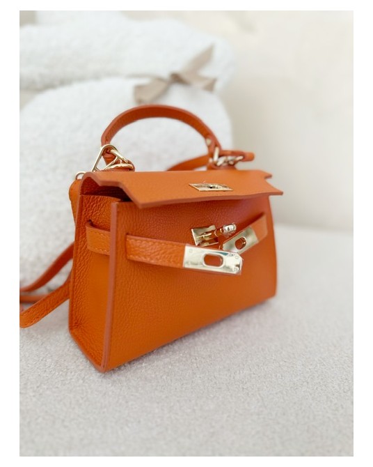 SKÓRZANA TOREBKA KELLY POMARAŃCZ ▪️