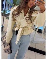 KRÓTKI TRENCZ ISABELL ▪️Masełkowy