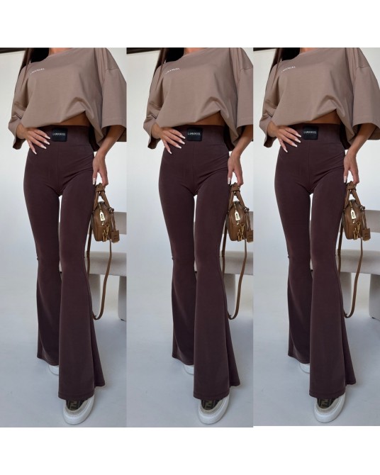 Spodnie dzwony Leggisny ▪️CZEKOLADOWE ER