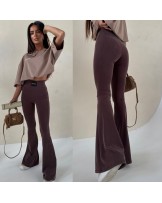 Spodnie dzwony Leggisny ▪️CZEKOLADOWE ER