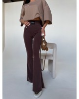 Spodnie dzwony Leggisny ▪️CZEKOLADOWE ER