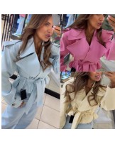 KRÓTKI TRENCZ ISABELL ▪️błękitny