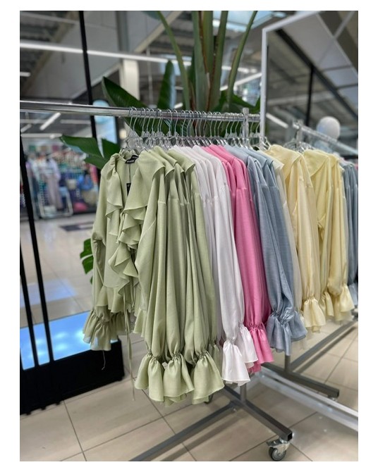 KOSZULA MIA matcha▪️falbany wiązana