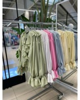 KOSZULA MIA matcha▪️falbany wiązana