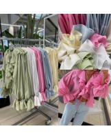 KOSZULA MIA matcha▪️falbany wiązana