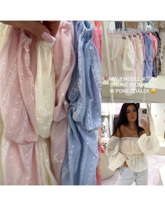 BLUZKA HISZPANKA wzór kwiatuszki ▪️