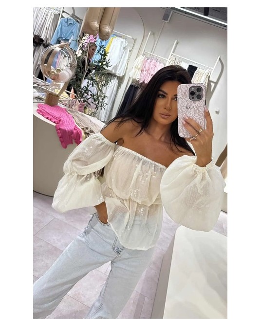 BLUZKA HISZPANKA wzór kwiatuszki ▪️