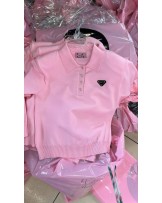 BLUZKA POLO DZIANINA ▪️różowa